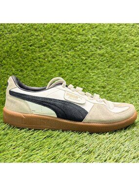 Puma Palermo Womens Size 7.5 White Black Gum Athletic Leather Shoes Sneakers